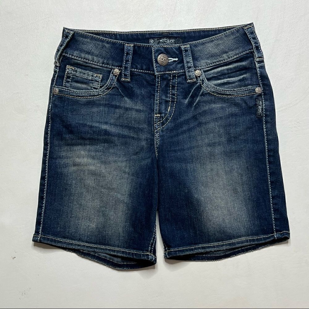 Silver | Suki Mid Denim Shorts